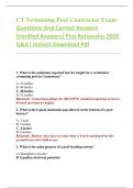 CT Swimming Pool Contractor Exam  Questions And Correct Answers  &lpar;Verified Answers&rpar; Plus Rationales 2026  Q&A&vert; Instant Download Pdf