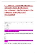 Ct Unlimited Electrical Contractor &lpar;E 1&rpar; Practice Exam Questions And  Correct Answers &lpar;Verified Answers&rpar; Plus  Rationales 2026 Q&A&vert; Instant  Download Pdf  