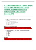 Ct Unlimited Plumbing Journeyperson  &lpar;P-2&rpar; Exam Questions And Correct  Answers &lpar;Verified Answers&rpar; Plus  Rationales 2026 Q&A&vert; Instant  Download Pdf 