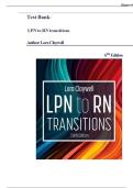 Test Bank For LPN to RN Transitions 6th Edition by Lora Claywell all chapters included graded A&plus;
