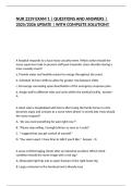 NUR 2239 EXAM 1 &vert; QUESTIONS AND ANSWERS &vert; 2025&sol;2026 UPDATE &vert; WITH COMPLETE SOLUTION&excl;&excl;