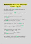 HSCI 305 Final Exam Actual Questions and  CORRECT Answers