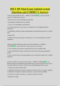 HSCI 305 Final Exam Updated Actual  Questions and CORRECT Answers