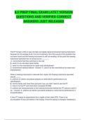 ILE PREP FINAL EXAM LATET VERSION QUESTIONS AND VERIFIED CORRECT ANSWERS JUST RELEASED