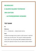 Neurology — A Queen Square Textbook 2025 Test Bank | Robin Howard | 50 MCQs/Chapter | Verified Answers & Rationales