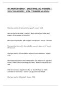 ATC MIDTERM EXAM &vert; QUESTIONS AND ANSWERS &vert; 2025&sol;2026 UPDATE &vert; WITH COMPLETE SOLUTION
