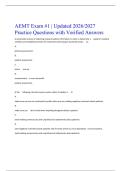 AEMT Exam &num;1 Updated 2026&sol;2027 Practice Questions with Verified Answers