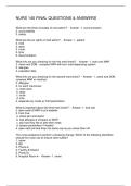 NURS 140 FINAL QUESTIONS & ANSWERS