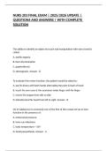 NURS 203 FINAL EXAM &vert; 2025&sol;2026 UPDATE &vert; QUESTIONS AND ANSWERS &vert; WITH COMPLETE SOLUTION