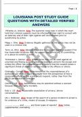 LOUISIANA POST STUDY GUIDE  QUESTIONS WITH DETAILED VERIFIED  ANSWERS