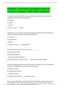 Chapter 14 Review Questions and All Correct Answers 2025-2026 Updated&period;