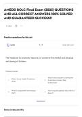 AMEDD BOLC Final Exam &lpar;2025&rpar; QUESTIONS AND ALL CORRECT ANSWERS 100&percnt; SOLVED AND GUARANTEED SUCCESS&excl;&excl;