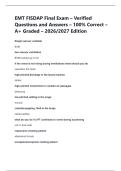 EMT FISDAP Final Exam &ndash; Verified  Questions and Answers &ndash; 100&percnt; Correct &ndash;  A&plus; Graded &ndash; 2026&sol;2027 Edition 