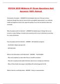 PSYCH 2035 Midterm &num;1 Exam Questions And Answers 100&percnt; Solved 