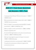MSN 671 Final Exam Questions and Answers 100&percnt; Pass