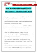 MSN 671 study guide Questions with Correct Answers 100&percnt; Pass