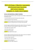 PHYS 220 &ndash; Exam 2 Objective Assessment &lpar;Revised Exam Questions with Correct Answers&rpar; &ndash; Complete A&plus; Study Guide Latest Update