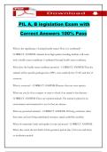 PIL A&comma; B legislation Exam with Correct Answers 100&percnt; Pass