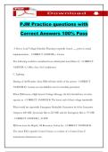 PJM Practice questions with Correct Answers 100&percnt; Pass