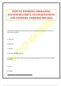 FEDVTE WINDOWS OPERATING SYSTEM SECURITY&period; EXAM QUESTIONS AND ANSWERS&period; VERIFIED 2025&sol;2026&period;
