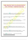 FIRE PROTECTION EXAM QUESTIONS AND ANSWERS&period; VERIFIED 2025&sol;2026&period;