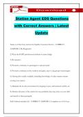 Station Agent EDS Questions with Correct Answers &vert; Latest Update