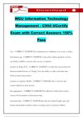 WGU Information Technology Management - C954 UCertify Exam with Correct Answers 100&percnt; Pass