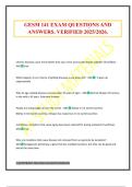GESM 141 EXAM QUESTIONS AND ANSWERS&period; VERIFIED 2025&sol;2026&period;