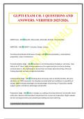 GLPTI EXAM CH&period; 1 QUESTIONS AND ANSWERS&period; VERIFIED 2025&sol;2026&period;