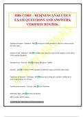 HBS CORE - BUSINESS ANALYTICS EXAM QUESTIONS AND ANSWERS&period; VERIFIED 2025&sol;2026&period;