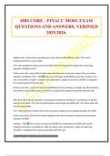 HBS CORE - FINACC MOD1 EXAM QUESTIONS AND ANSWERS&period; VERIFIED 2025&sol;2026&period;