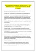 WGU Behavioral Management with all Correct & 100&percnt; Verified Answers&vert; Actual Complete Exam&vert; Already Graded A&plus;
