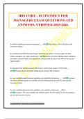 HBS CORE - ECONOMICS FOR MANAGERS EXAM QUESTIONS AND ANSWERS&period; VERIFIED 2025&sol;2026&period;
