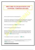 HBS CORE EXAM QUESTIONS AND ANSWERS&period; VERIFIED 2025&sol;2026&period;