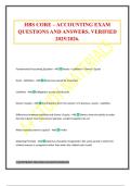 HBS CORE &ndash; ACCOUNTING EXAM QUESTIONS AND ANSWERS&period; VERIFIED 2025&sol;2026&period;