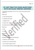 MT AMT PRACTICE EXAM QUESTIONS  WITH DETAILED VERIFIED ANSWERS 