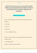 NBSTSA CST Practice Exam A&comma; B & STUDY GUIDE PREPALL 600 QUESTIONS AND CORRECT DETAILED SOLUTIONS LATEST UPDATED VERSION JUST RELEASED