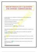 HESI RN PEDS EXAM V1 QUESTIONS AND ANSWERS&period; VERIFIED 2025&sol;2026&period;