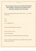 CDL Passenger Endorsement EXAM QUESTIONS AND CORRECT DETAILED SOLUTIONS LATEST UPDATED VERSION JUST RELEASED 