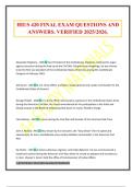 HIUS 420 FINAL EXAM QUESTIONS AND ANSWERS&period; VERIFIED 2025&sol;2026&period;