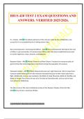 HIUS 420 TEST 2 EXAM QUESTIONS AND ANSWERS&period; VERIFIED 2025&sol;2026&period;
