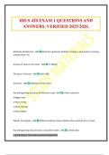 HIUS 420 EXAM 1 QUESTIONS AND ANSWERS&period; VERIFIED 2025&sol;2026&period;