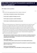 WGU D391 Healthcare Ecosystems questions & answers graded A&plus;