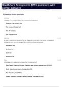 HealthCare Ecosystems D391 questions with correct answers