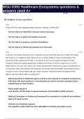 WGU D391 Healthcare Ecosystems questions & answers rated A&plus;