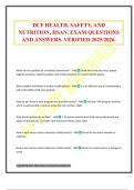 DCF HEALTH&comma; SAFETY&comma; AND NUTRITION&comma; HSAN&period; EXAM QUESTIONS AND ANSWERS&period; VERIFIED 2025&sol;2026&period;