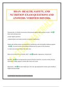 HSAN Bundled Exams 2025&sol;2026 Questions and Answers