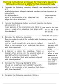 Planning Instructional Strategies for Meaningful Learning - D658 with all Correct & 100&percnt; Verified Answers&vert; Already Graded A&plus;
