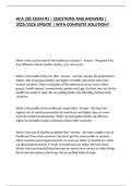 HCA 285 EXAM &num;1 &vert; QUESTIONS AND ANSWERS &vert; 2025&sol;2026 UPDATE &vert; WITH COMPLETE SOLUTION&excl;&excl;