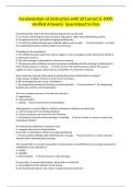 Fundamentals of Instruction with all Correct & 100&percnt; Verified Answers&vert; Guaranteed to Pass